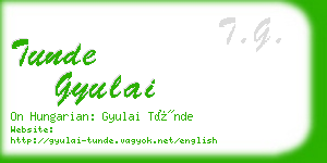 tunde gyulai business card